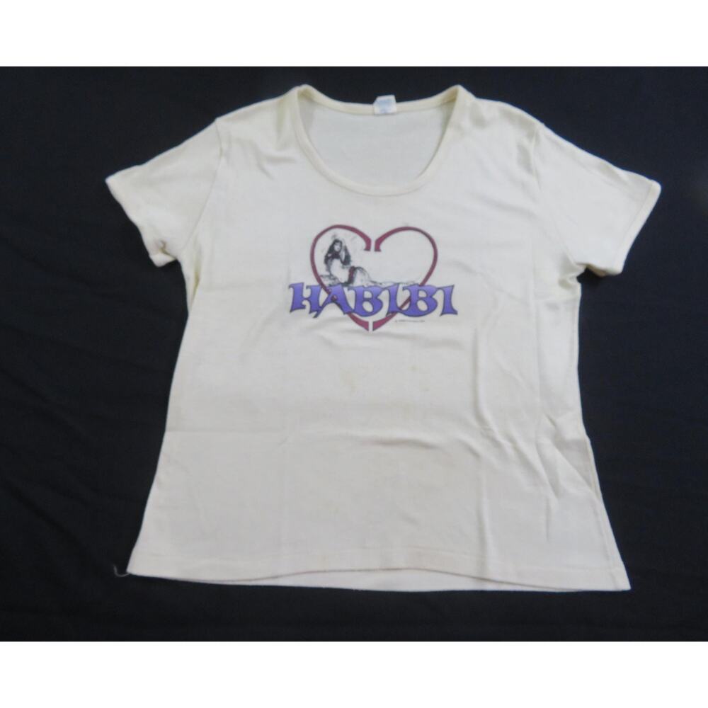 Habibi Movie Promo Heart Nude Lady Beige T-shirt Sz M 1979